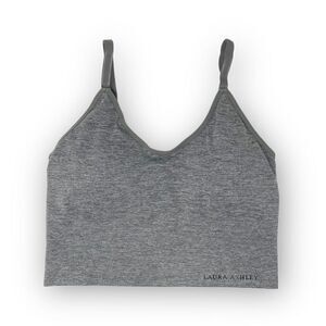 Laura Ashley Seamless Wireless Longline Lounge Sports Bra Gray Women’s Size 1X